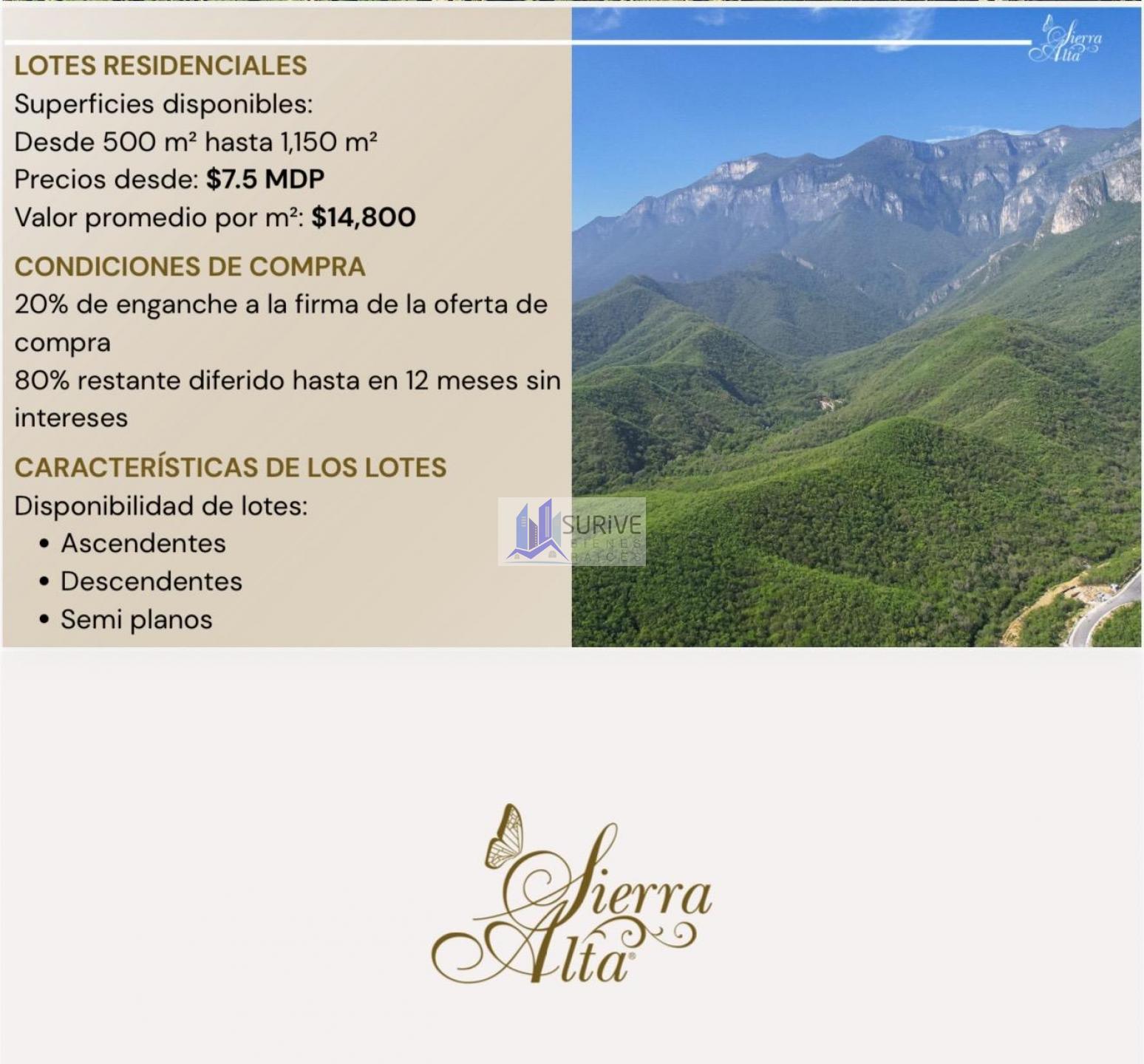 Terrenos en Venta en Sierra Alta